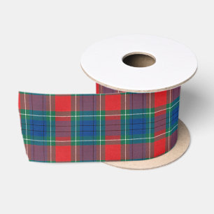 Tartan-Muster Rot Grün Blau Karo Satinband