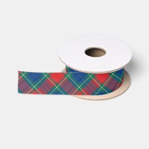 Tartan-Muster Rot Grün Blau Karo Satinband