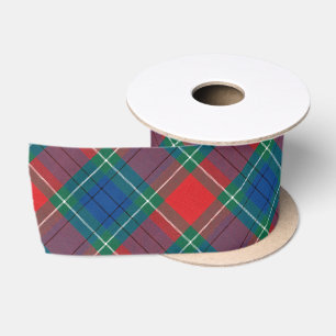 Tartan-Muster Rot Grün Blau Karo Satinband