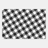 Tartan Muster Rot Schwarz-weiß Elegant Klassisch Geschenkpapier Set (Vorderseite 2)