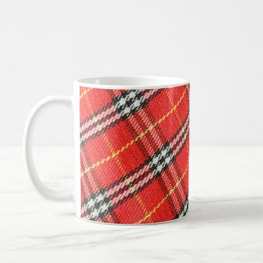 Tartan-Muster / Textur als Hintergrund Kaffeetasse (Links)