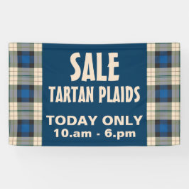 Tartan-Muster - traditionelles blaues Beige Banner