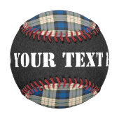 Tartan-Muster - traditionelles blaues Beige Baseball (Rückseite)