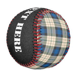Tartan-Muster - traditionelles blaues Beige Baseball