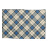Tartan-Muster - traditionelles blaues Beige Kissenbezug (Rückseite)