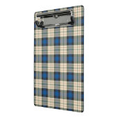Tartan-Muster - traditionelles blaues Beige Mini Klemmbrett (Gewinkelt2)