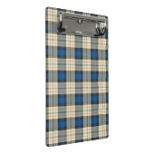 Tartan-Muster - traditionelles blaues Beige Mini Klemmbrett (Schrägansicht)
