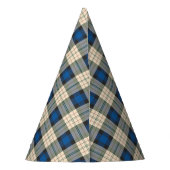 Tartan-Muster - traditionelles blaues Beige Partyhütchen (Rückseite)