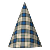 Tartan-Muster - traditionelles blaues Beige Partyhütchen (Vorderseite)