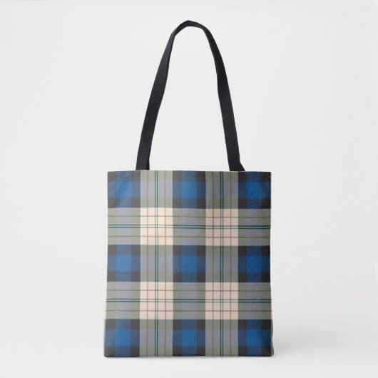 Tartan-Muster - traditionelles blaues Beige Tasche (Vorderseite)