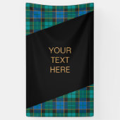 Tartan-Muster - traditionelles blaues Grün Banner (Vertikal)