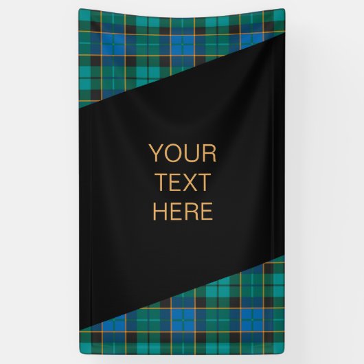 Tartan-Muster - traditionelles blaues Grün Banner (Vertikal)