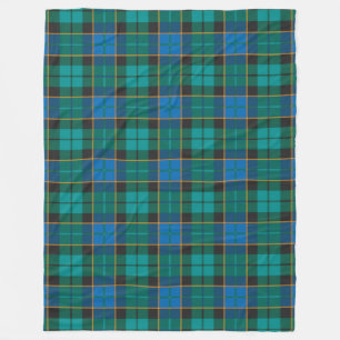Tartan-Muster - traditionelles blaues Grün Fleecedecke