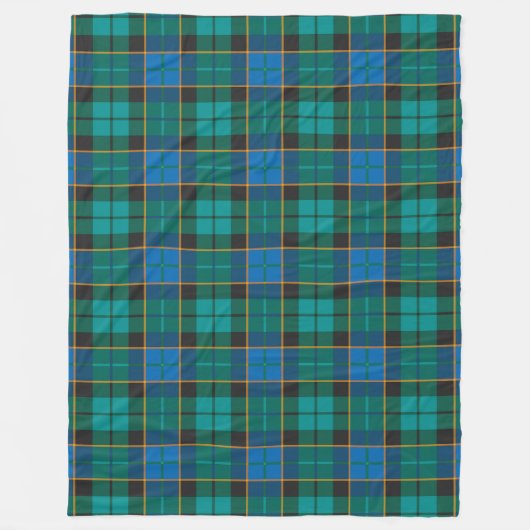 Tartan-Muster - traditionelles blaues Grün Fleecedecke (Vorderseite)