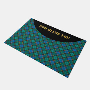 Tartan-Muster - traditionelles blaues Grün Fußmatte