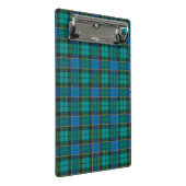 Tartan-Muster - traditionelles blaues Grün Mini Klemmbrett (Schrägansicht)