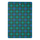 Tartan-Muster - traditionelles blaues Grün Mini Klemmbrett (Rückseite)