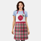 Tartan-Muster und Schürze für heilige Weihnachten  (Getragen)
