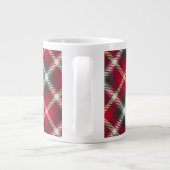 Tartan Muster Weihnachten Kariert 20oz Kaffee Jumbo-Tasse (Rückseite)