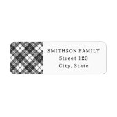 Tartan Musterferien Weihnachten Schwarz-weiß (Vorne)