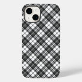 Tartan Musterferien Weihnachten Schwarz-weiß Case-Mate iPhone Hülle (Rückseite)
