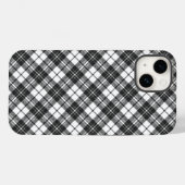 Tartan Musterferien Weihnachten Schwarz-weiß Case-Mate iPhone Hülle (Rückseite (Horizontal))
