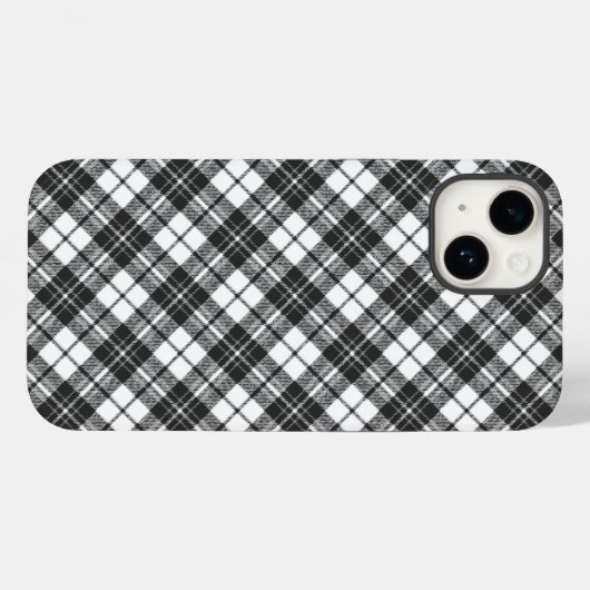 Tartan Musterferien Weihnachten Schwarz-weiß Case-Mate iPhone Hülle (Rückseite (Horizontal))