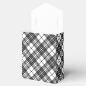 Tartan Musterferien Weihnachten Schwarz-weiß Geschenkschachtel (Geöffnet)