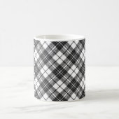 Tartan Musterferien Weihnachten Schwarz-weiß Kaffeetasse (Mittel)