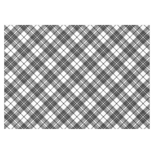 Tartan Musterferien Weihnachten Schwarz-weiß Tischdecke (Vorderseite (Horizontal))