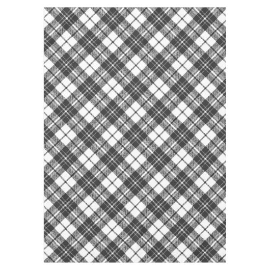 Tartan Musterferien Weihnachten Schwarz-weiß Tischdecke (Vorderseite)