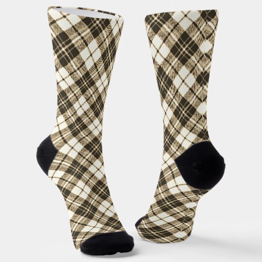 Tartan Musterferien Weihnachtsbraun Socken (Gewinkelt)
