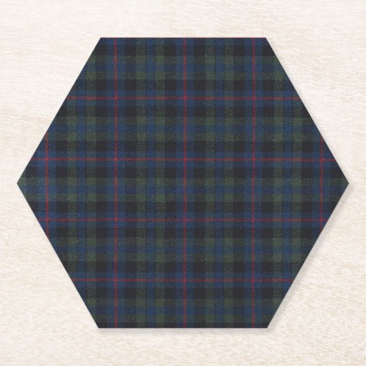 Tartan-Mustergewebe Campbell Paper Untersetzer (Vorderseite)