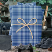 Tartan - Navy bis Light und Medium Blue Geschenkpapier Set