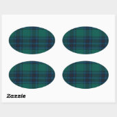 Tartan Oval Stickers (Blatt)