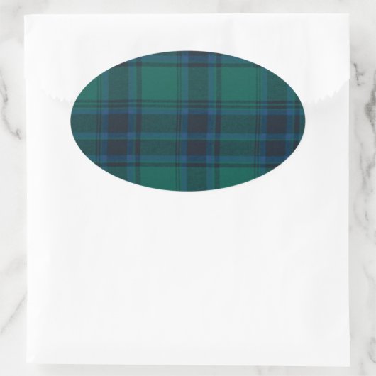 Tartan Oval Stickers (Tasche)