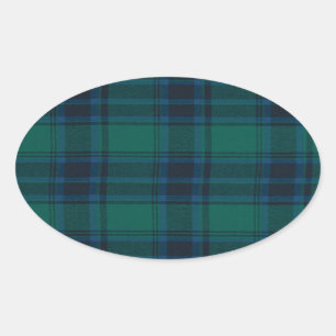 Tartan Oval Stickers