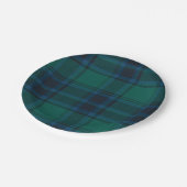 Tartan-Papierplatte Pappteller (Schrägansicht)