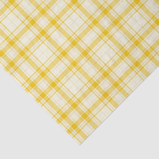 Tartan - Pastellgelb bis dunkelgelb Seidenpapier (Ausschnitt)