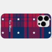 Tartan - Patriotic - Red Blue White Stars Case-Mate iPhone Hülle (Rückseite (Horizontal))