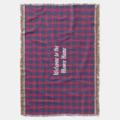 Tartan - Patriotic - Red Blue White Stars Decke (Vorderseite Vertikal)