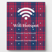 Tartan - Patriotic - Red Blue White Stars Fotoplatte (Vorderseite)