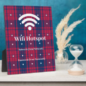 Tartan - Patriotic - Red Blue White Stars Fotoplatte (Seite)