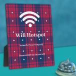 Tartan - Patriotic - Red Blue White Stars Fotoplatte<br><div class="desc">Der tartan Hintergrund ist in alten Ruhm rot,  alten Ruhm blau und von weißen Sternen. Andere Tartanfarben sind erhältlich.</div>