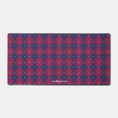 Tartan - Patriotic - Red Blue White Stars Schreibtischunterlage (Vorderseite)