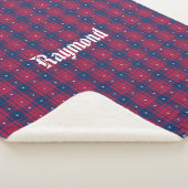 Tartan - Patriotic - Red Blue White Stars Sherpadecke (3/4)