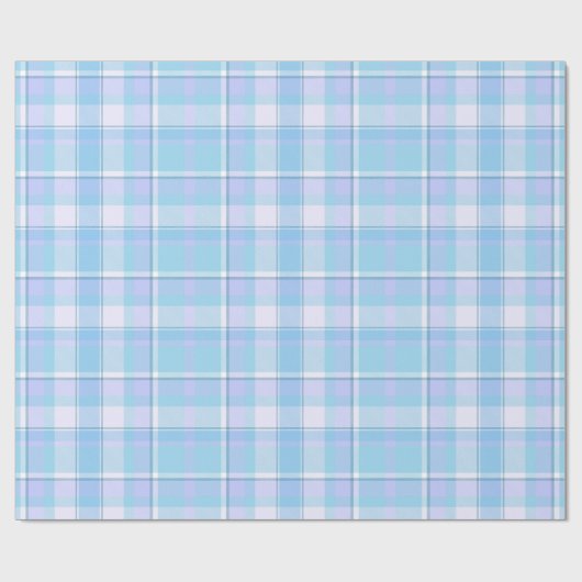 Tartan Pattern12 Sky Blue ID210 Geschenkpapier (Flach)