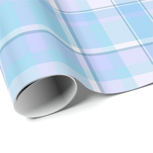 Tartan Pattern12 Sky Blue ID210 Geschenkpapier (Rolleneckpunkt)