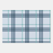 Tartan Pattern Blue Pink Green Weihnachtsgeschenk Geschenkpapier Set (Vorderseite 2)
