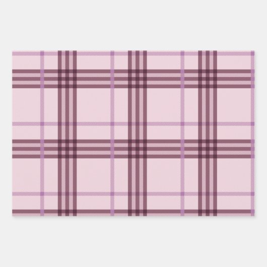 Tartan Pattern Blue Pink Green Weihnachtsgeschenk Geschenkpapier Set (Vorderseite)